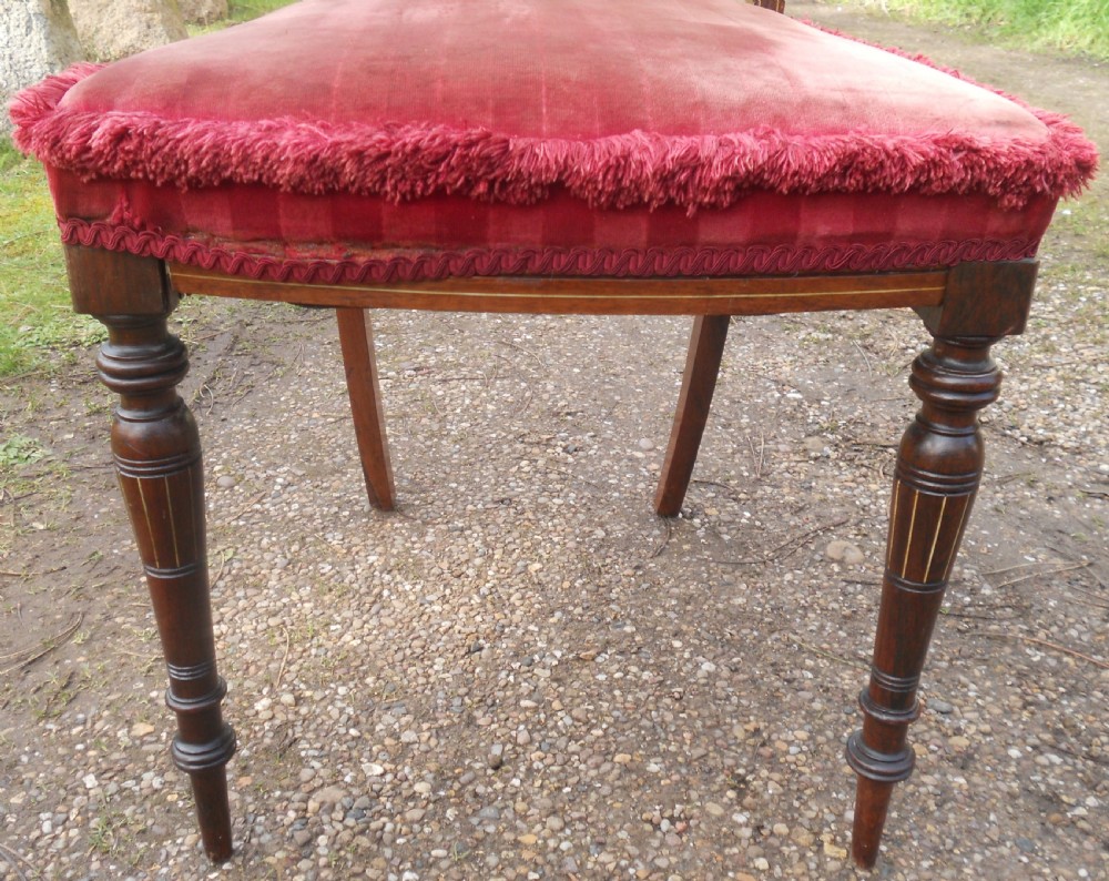 Edwardian Inlaid Rosewood Single Chair View V