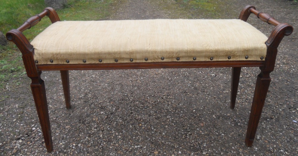 Edwardian Beech Duet Piano Stool  View II