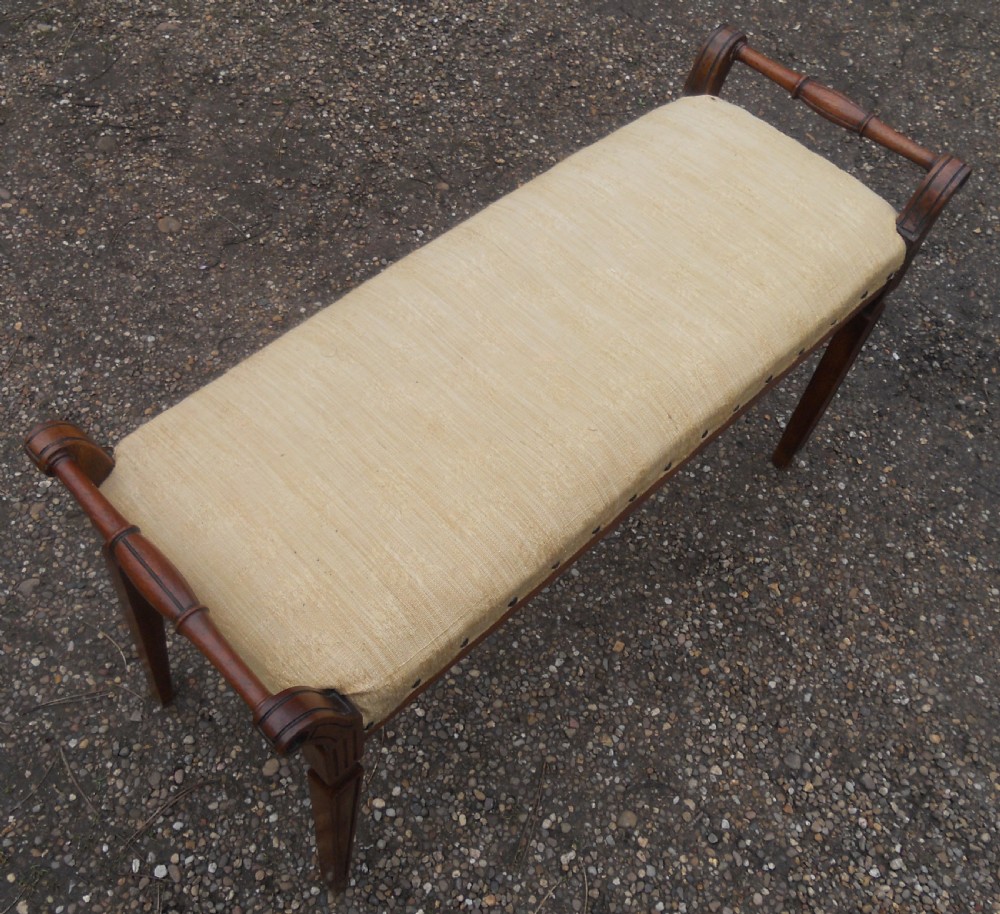 Edwardian Beech Duet Piano Stool  View V