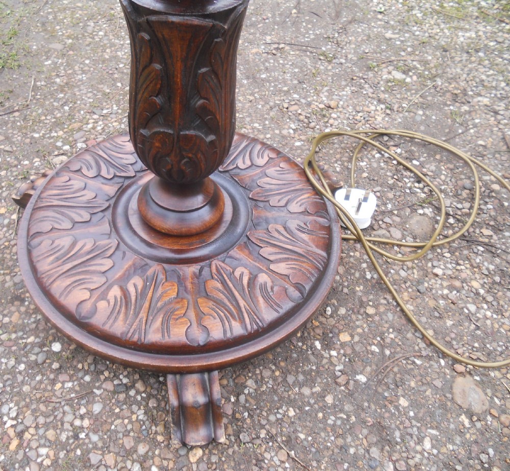Barley Twist Oak Standard Lamp View IV