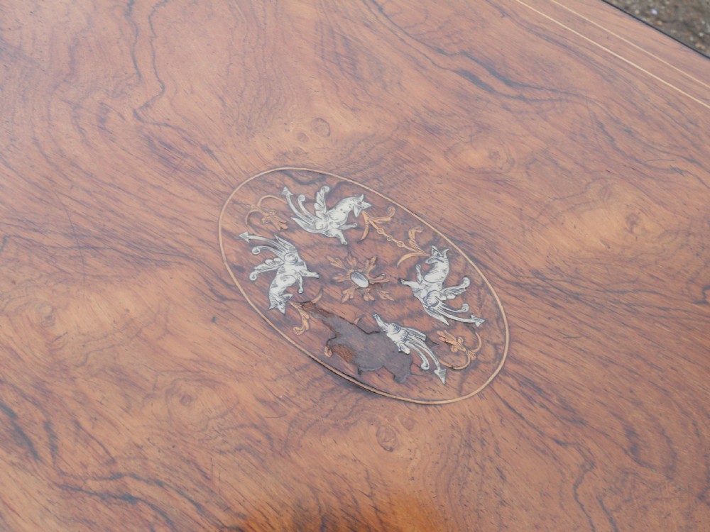 Edwardian Inlaid Mahogany Side Table  View V