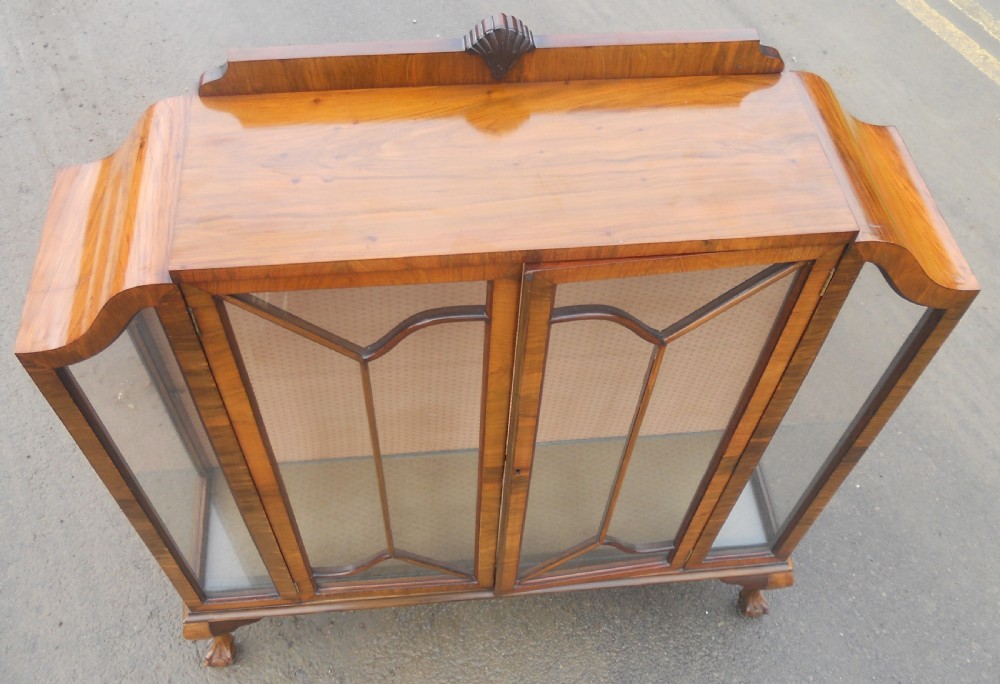 Deco Walnut China Display Cabinet  View VIII