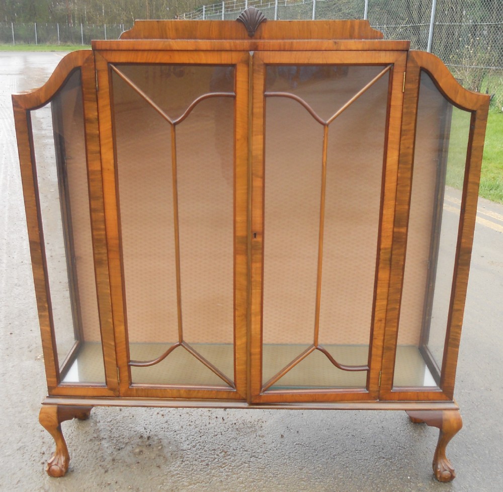 Deco Walnut China Display Cabinet  View IX