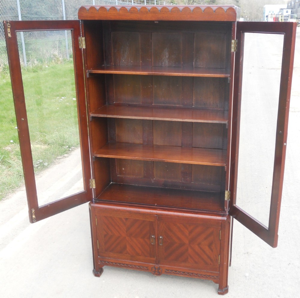 Mahogany Narrow Standing Bookcase View IX