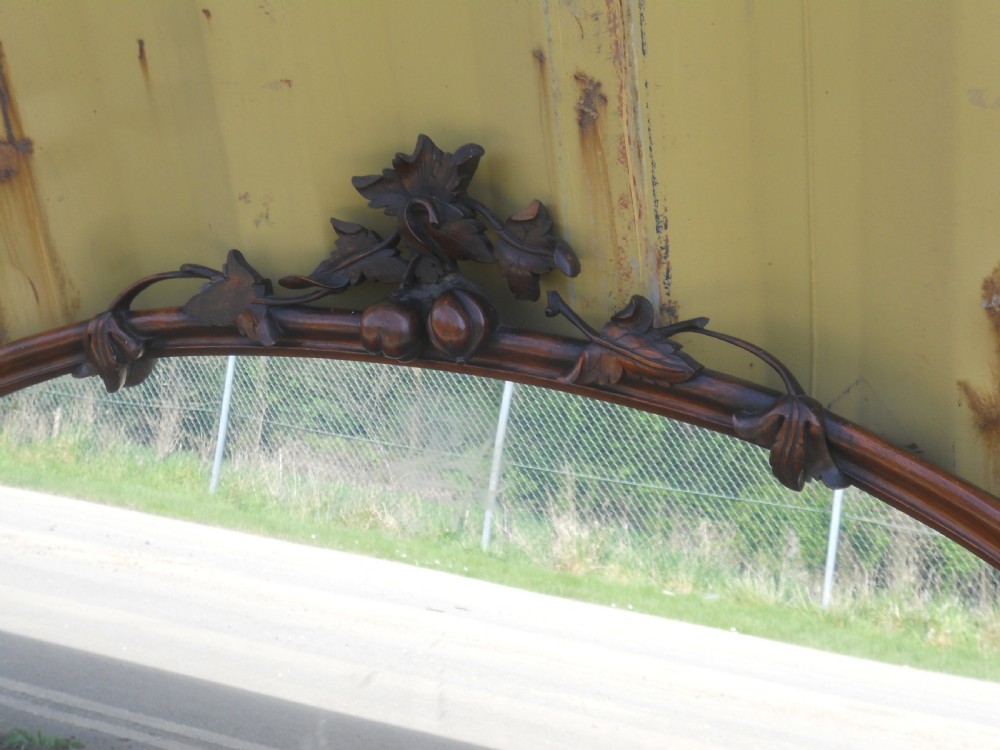 Victorian Carved Walnut Overmantel Mirror View IX