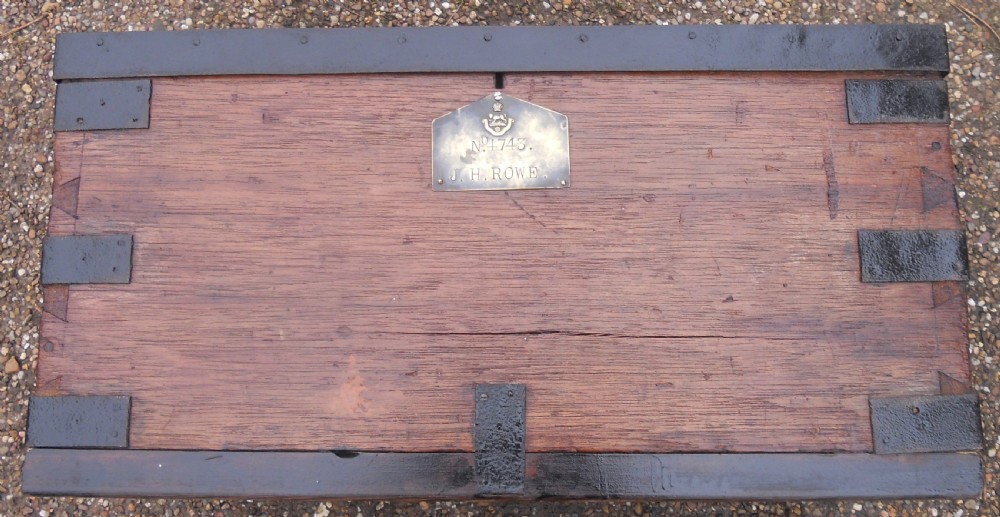 Military Metal Bound Wooden Trunk  View II