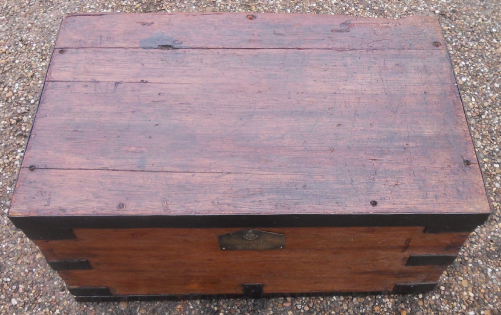 Military Metal Bound Wooden Trunk  View VI