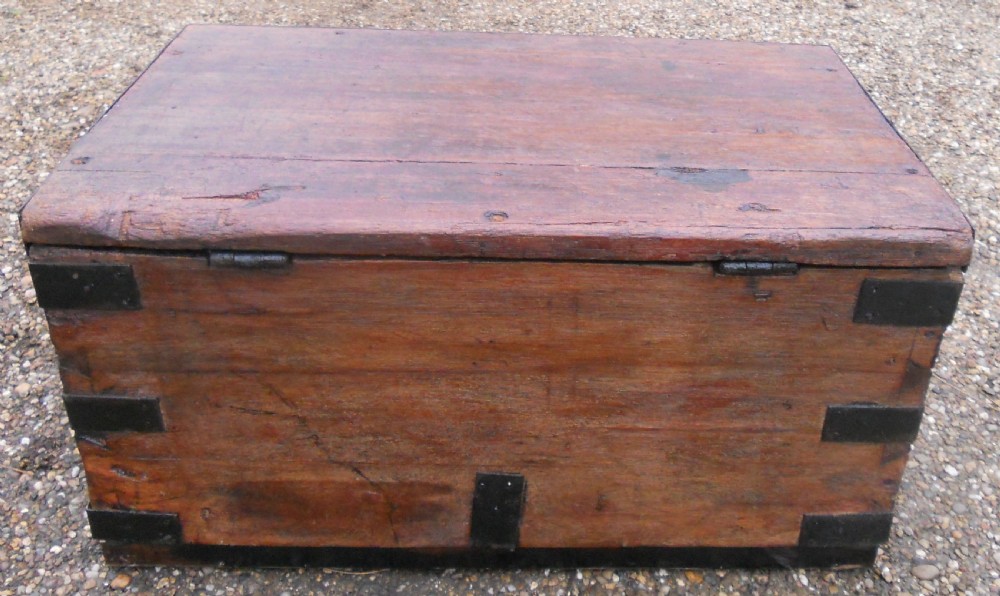 Military Metal Bound Wooden Trunk  View VII