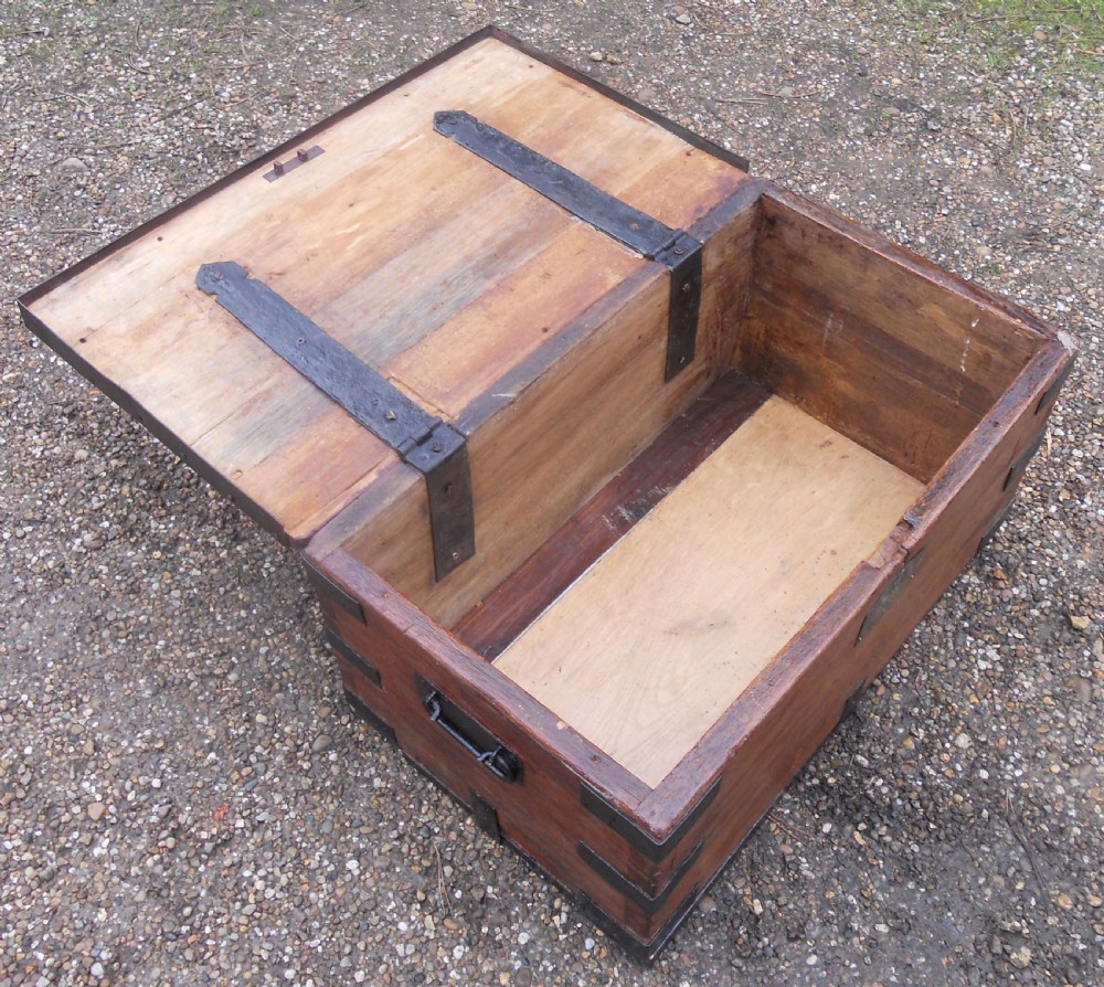 Military Metal Bound Wooden Trunk  View VIII