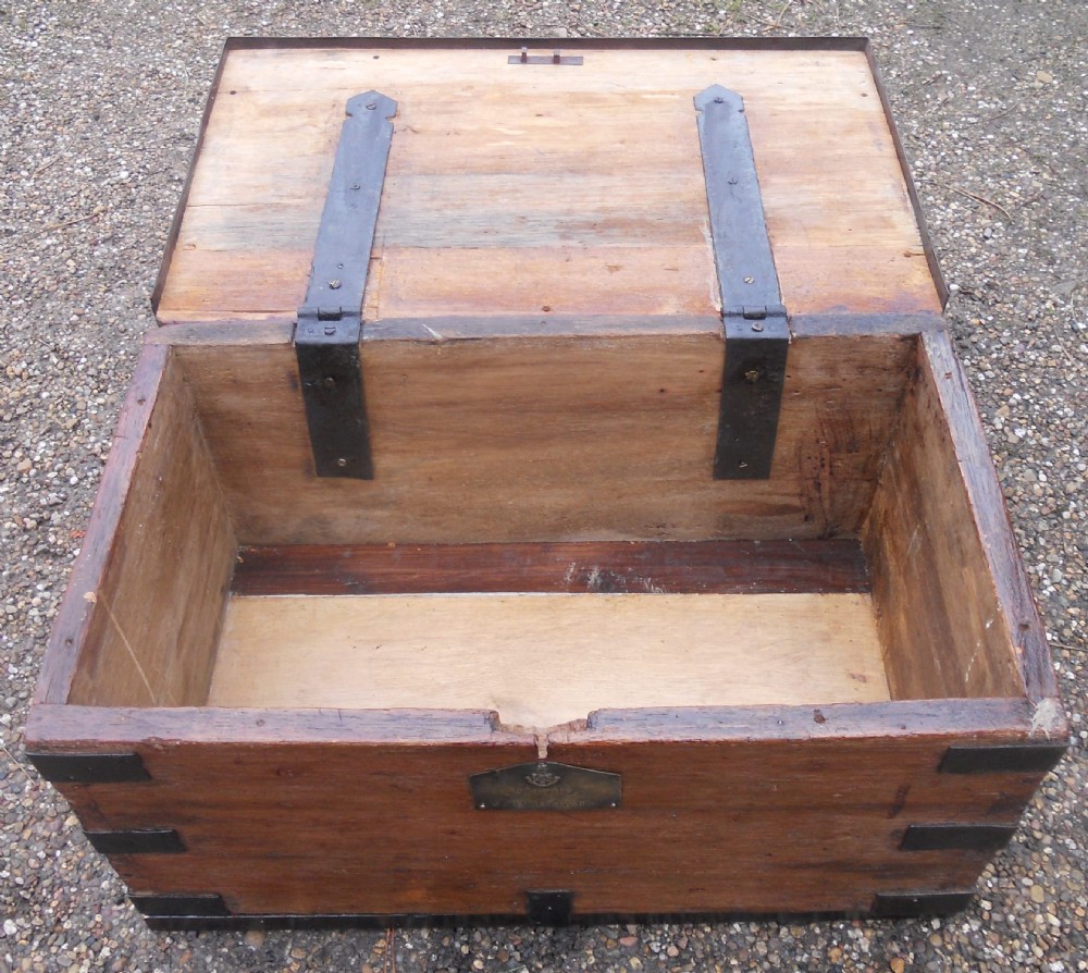 Military Metal Bound Wooden Trunk  View XI
