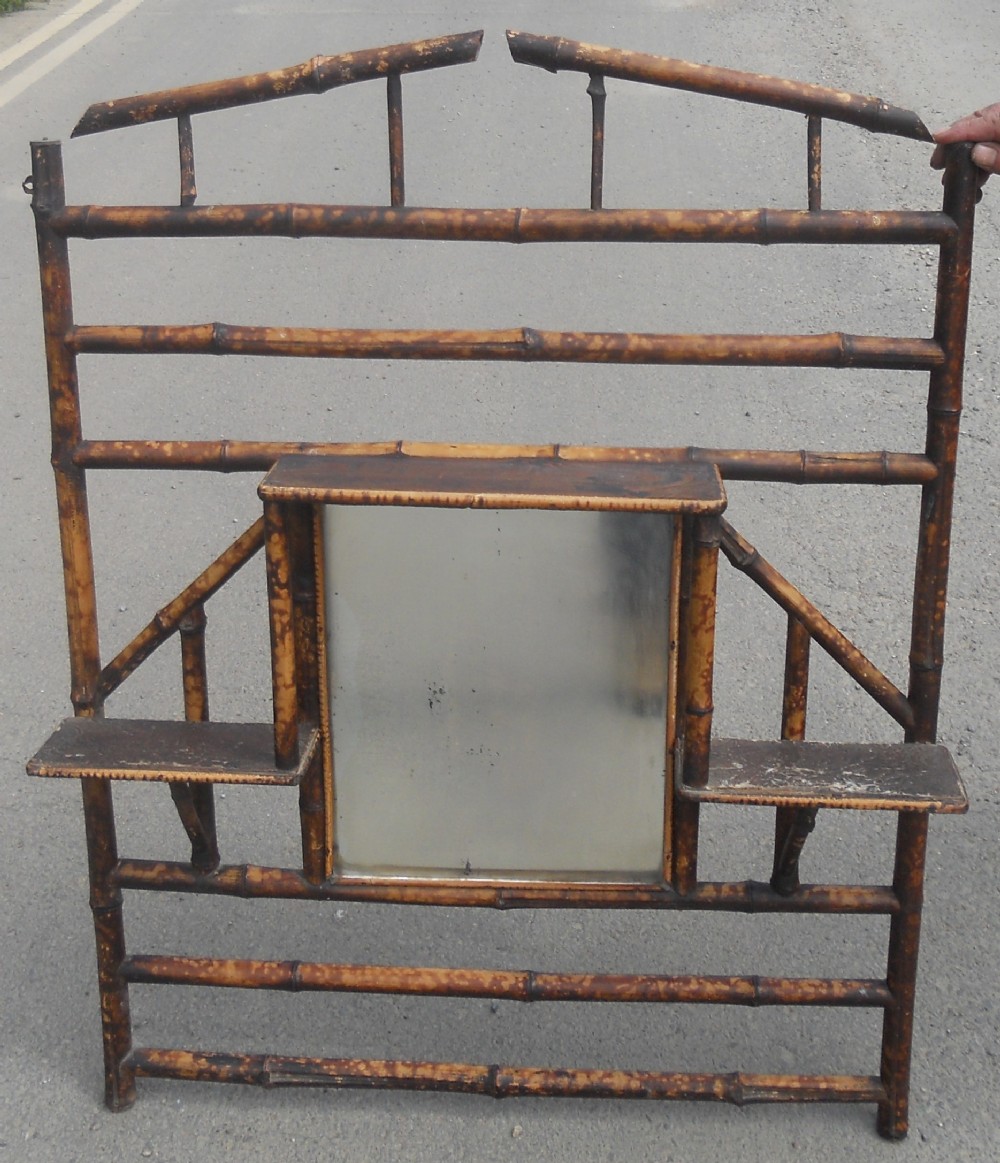 Victorian Bamboo Overmantel Mirror 