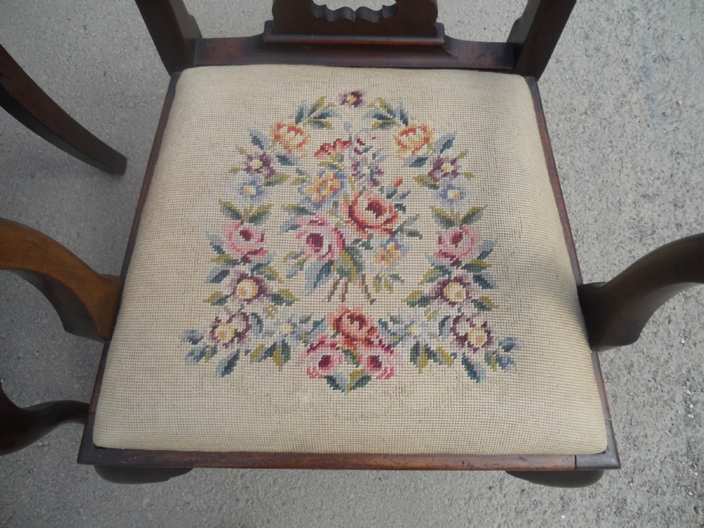 Pair Chippendale Style Mahogany Carver Armchairs  View IV
