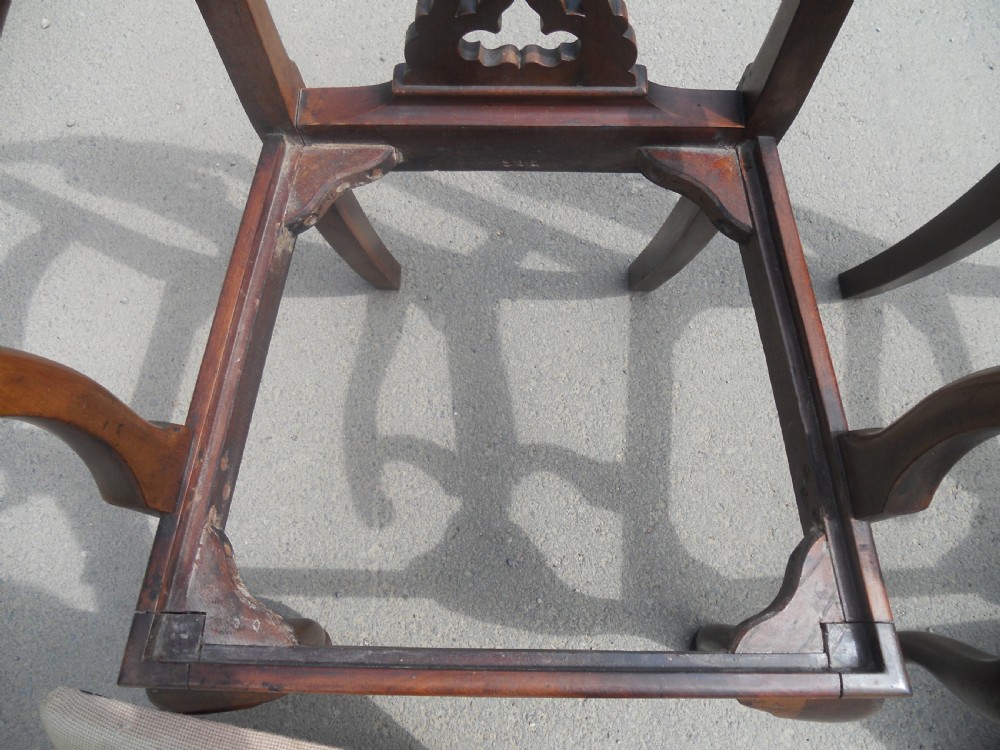 Pair Chippendale Style Mahogany Carver Armchairs  View VI