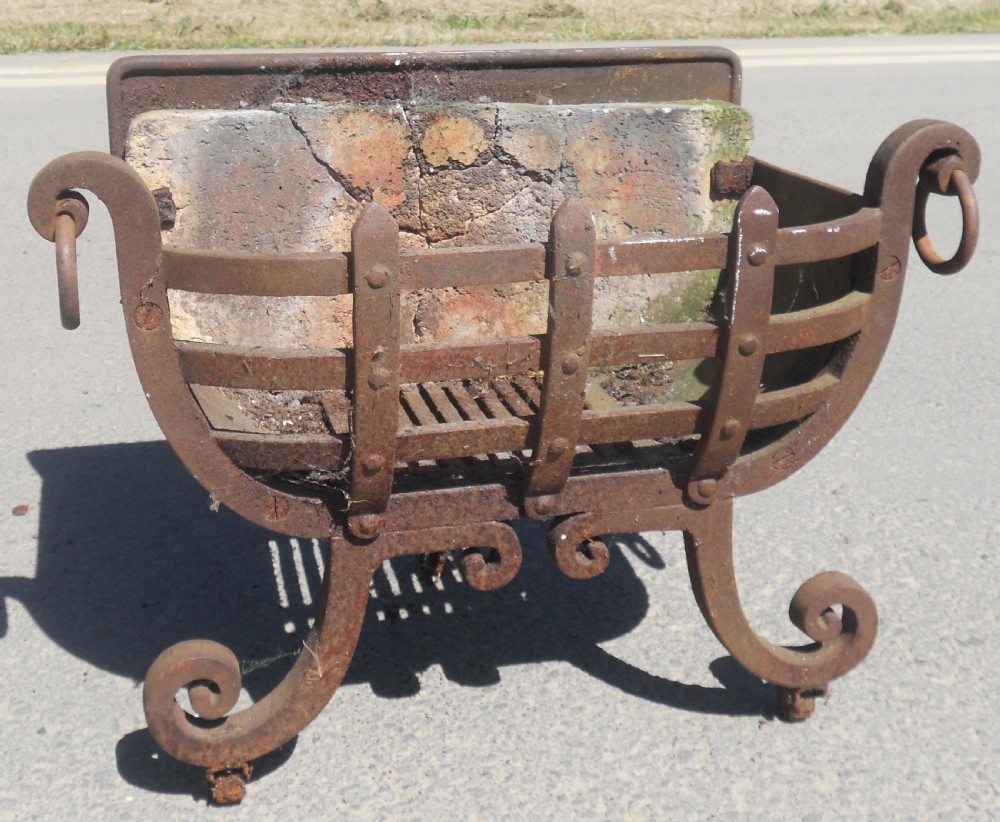 Arts & Craft Iron Dog Grate View III