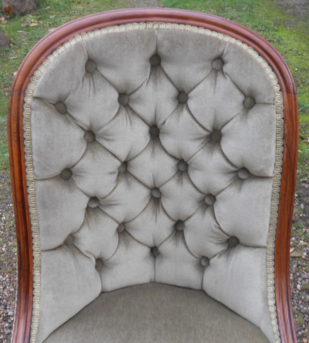 Victorian Walnut Framed Nursing Chair  View IV