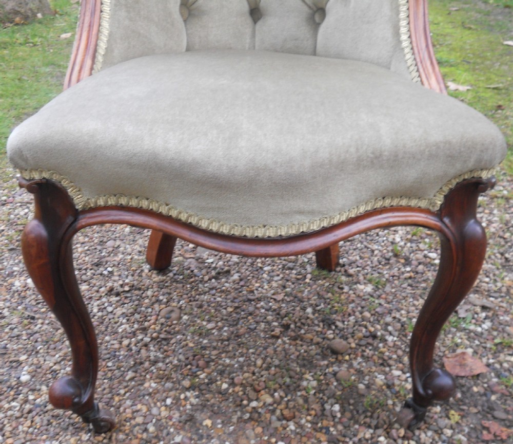 Victorian Walnut Framed Nursing Chair  View V