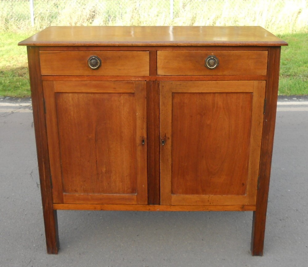 Edwardian Mahogany Cupboard Sideboard 