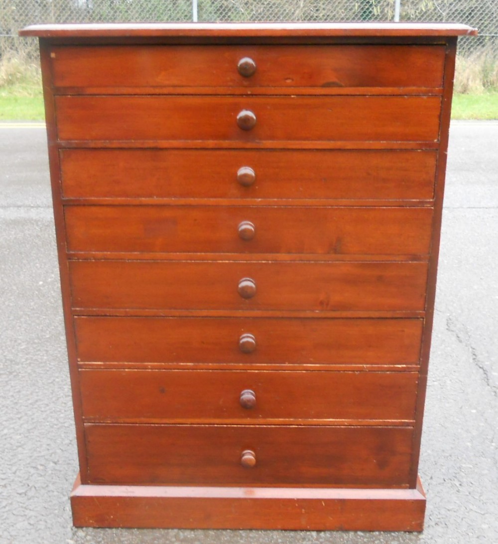 Victorian Small Mahogany Collectors Chest of Drawers 