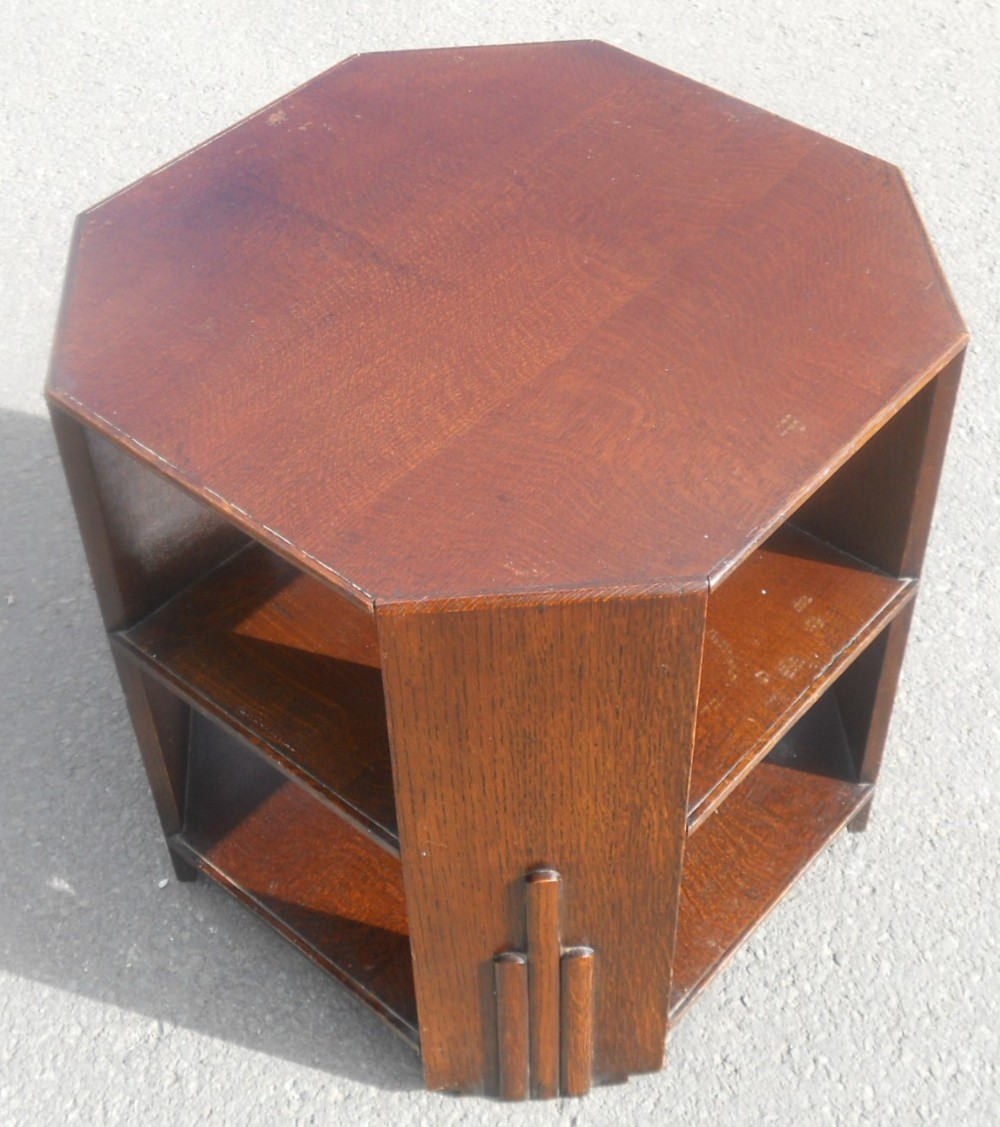 Deco Oak Octagonal Top Coffee Table 