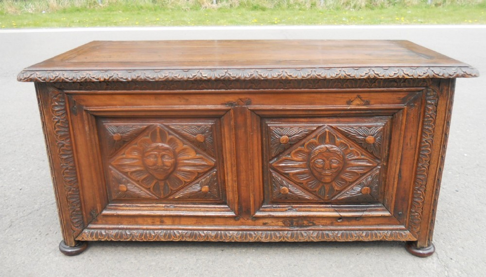 Victorian Carved Oak Blanket Chest 