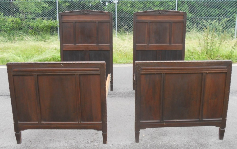 Pair Walnut Single Beds or One Kingsize Bed