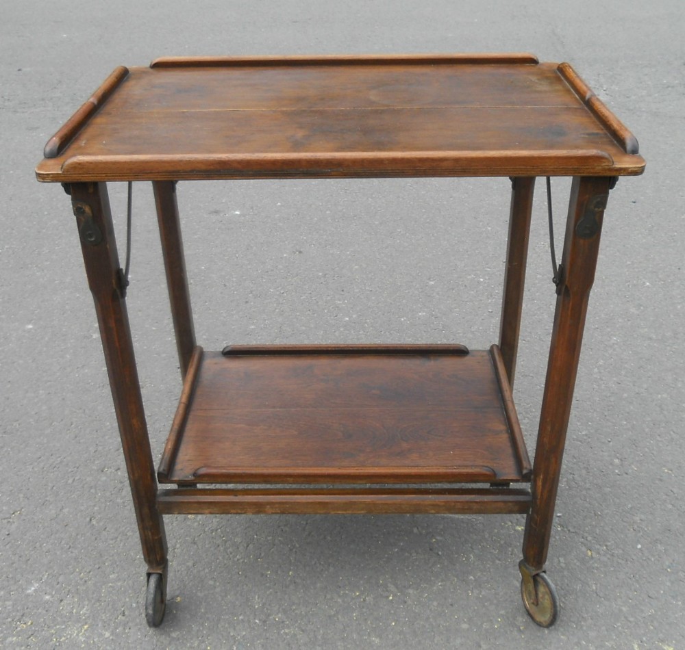 Oak Folding Tea Trolley 