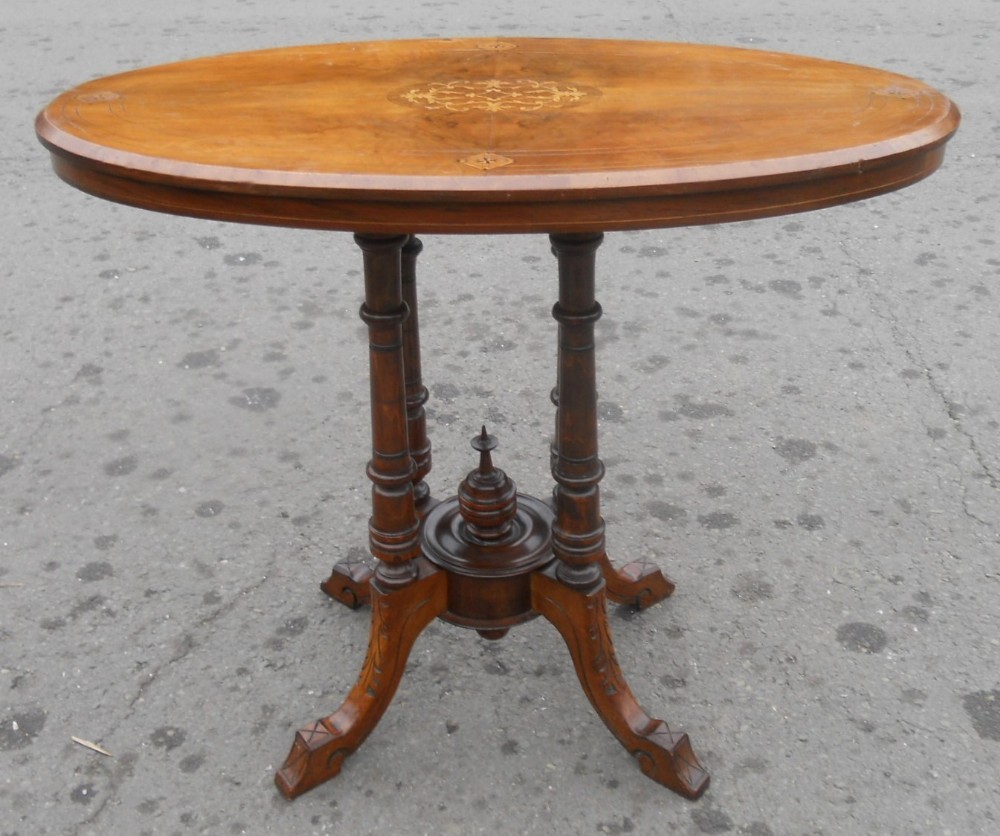 Victorian Small Oval Pedestal Centre Table 