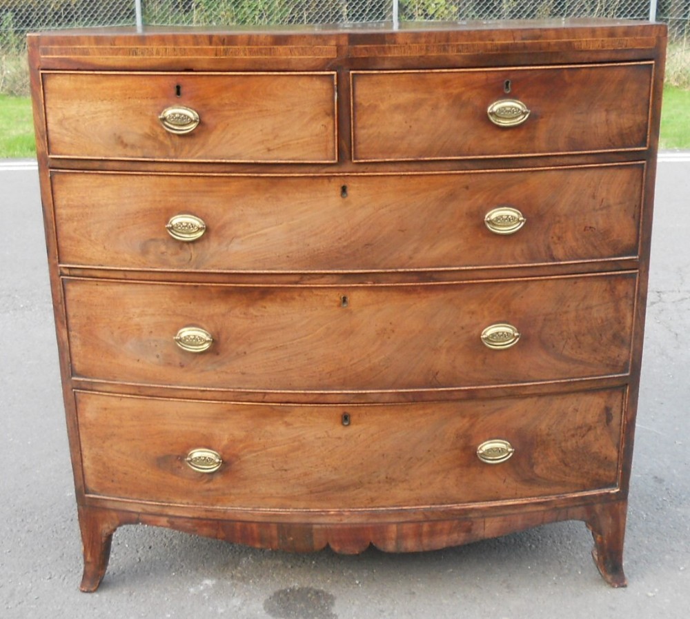 Georgian Mahogany Bowfront Chest of Drawers 