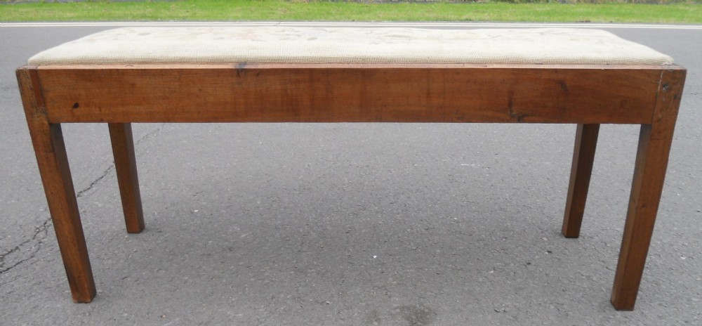 Long Mahogany Framed Window Seat 