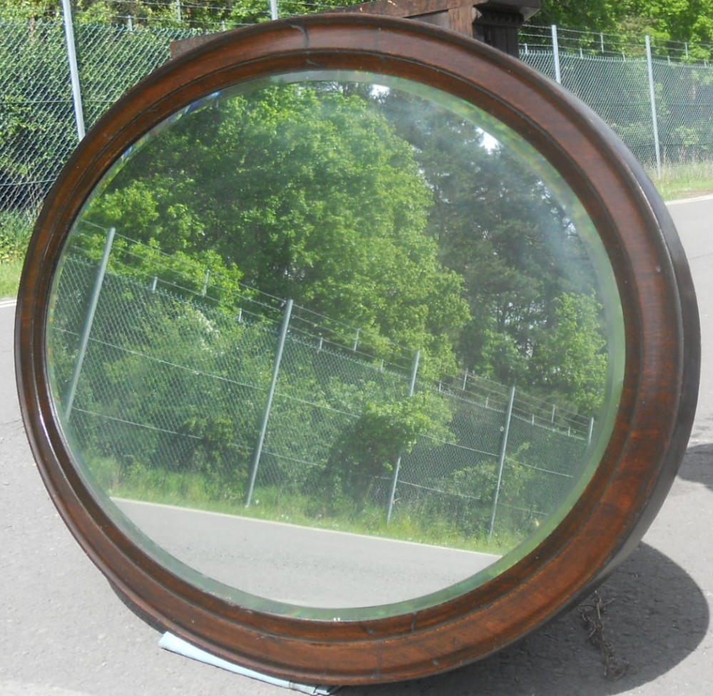 Edwardian Large Oval Wall Mirror 