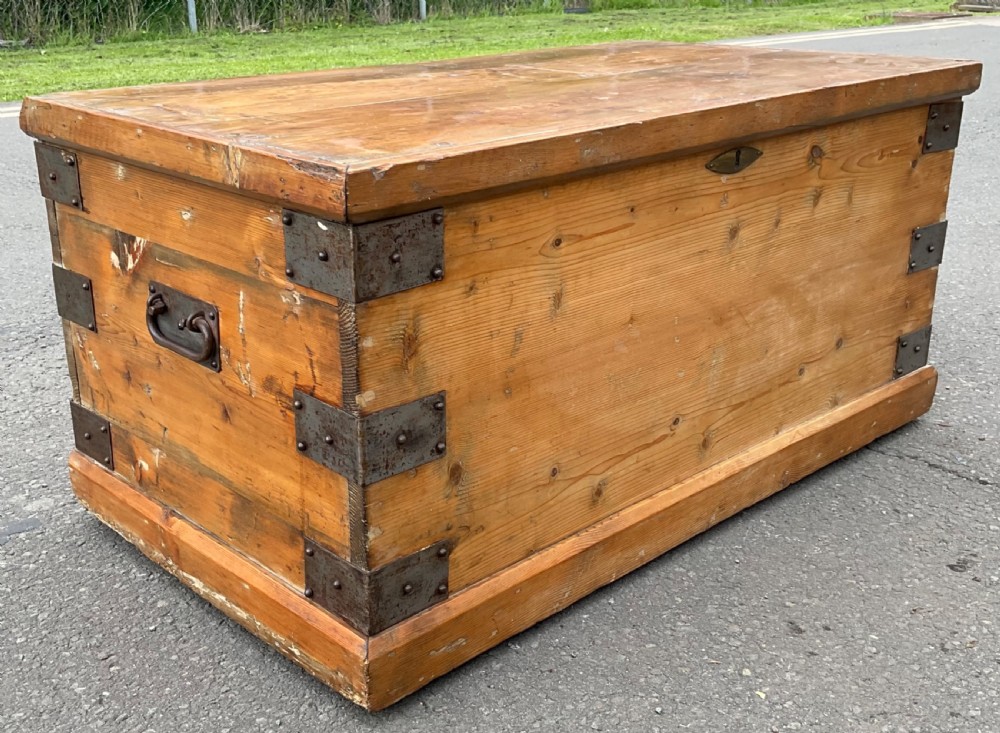 Victorian Pine Blanket Box 