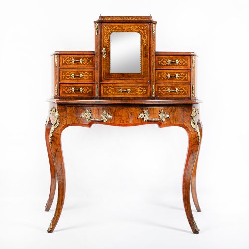 ANTIQUE VICTORIAN FRENCH WALNUT BONHEUR DE JOUR OR WRITING DESK