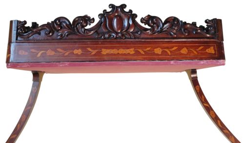 DUTCH WALNUT AND FLORAL MARQUETRY CANOPY BED - ADDITIONAL PHOTO 5
