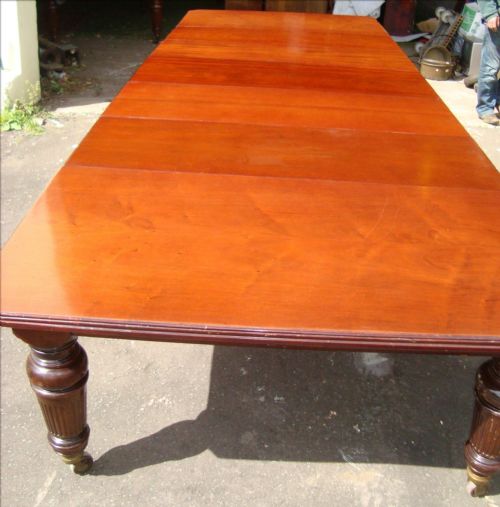 PAIR OF VICTORIAN EXTENDING CAMPAIGN DINING TABLES - ADDITIONAL PHOTO 4