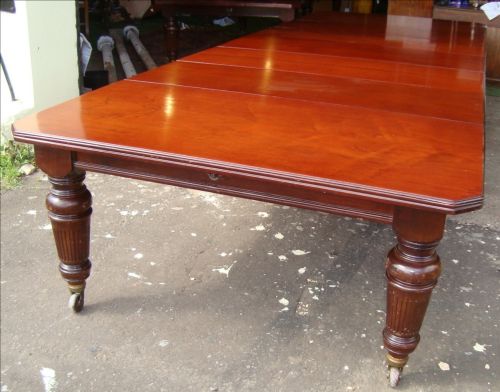 PAIR OF VICTORIAN EXTENDING CAMPAIGN DINING TABLES - ADDITIONAL PHOTO 5