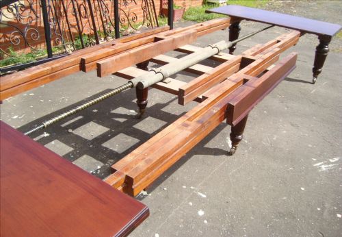 PAIR OF VICTORIAN EXTENDING CAMPAIGN DINING TABLES - ADDITIONAL PHOTO 10