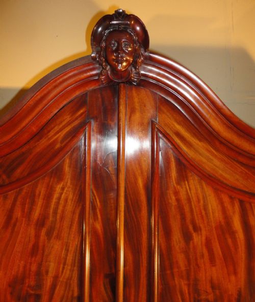 WILLIAM IV MAHOGANY BREAKFRONT WARDROBE POSSIBLY IRISH - ADDITIONAL PHOTO 4