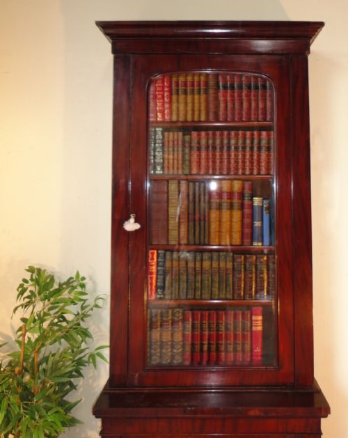WILLIAM IV MAHOGANY LIBRARY BOOKCASE CABINET 8FT HIGH - ADDITIONAL PHOTO 2