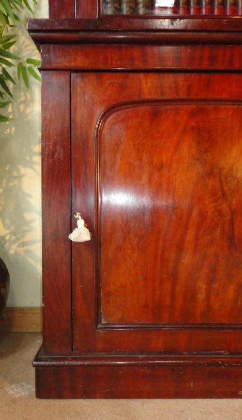 WILLIAM IV MAHOGANY LIBRARY BOOKCASE CABINET 8FT HIGH - ADDITIONAL PHOTO 5