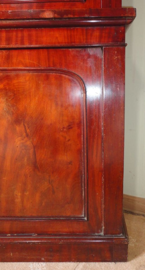 WILLIAM IV MAHOGANY LIBRARY BOOKCASE CABINET 8FT HIGH - ADDITIONAL PHOTO 6