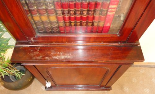 WILLIAM IV MAHOGANY LIBRARY BOOKCASE CABINET 8FT HIGH - ADDITIONAL PHOTO 11