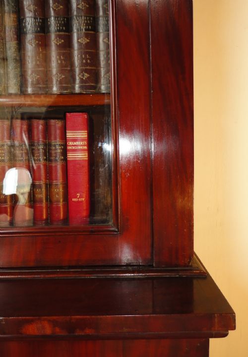 WILLIAM IV MAHOGANY LIBRARY BOOKCASE CABINET 8FT HIGH - ADDITIONAL PHOTO 13