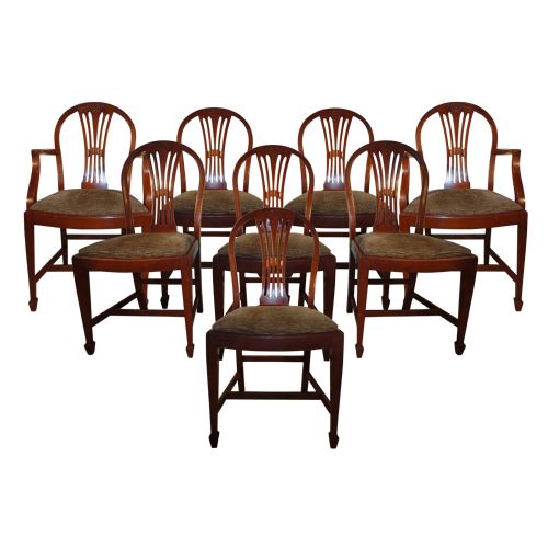 set of 8 georgian revival mahogany dining chairs - CATEGORY: ANTIQUE CHAIRS - DATED 1910