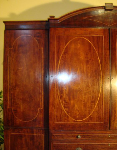 REGENCY SECRETAIRE BREAKFRONT LINEN PRESS WARDROBE - ADDITIONAL PHOTO 4