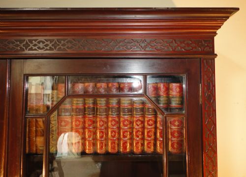 EDWARDIAN CHIPPENDALE STYLE BOOKCASE - ADDITIONAL PHOTO 4