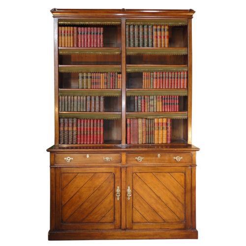 victorian gothic oak library bookcase - CATEGORY: ANTIQUE BOOKCASES - DATED VICTORIAN