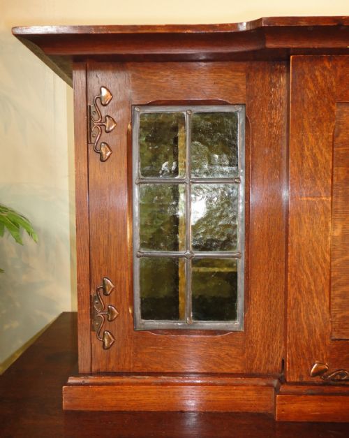 ARTS CRAFTS OAK WRITING DESK POSSIBLY BY MAPLES - ADDITIONAL PHOTO 3