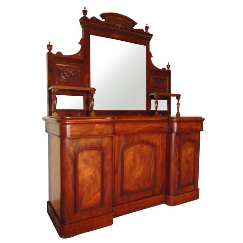 VICTORIAN MAHOGANY MIRRORBACK SIDEBOARD - ADDITIONAL PHOTO 1
