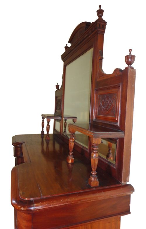 VICTORIAN MAHOGANY MIRRORBACK SIDEBOARD - ADDITIONAL PHOTO 7