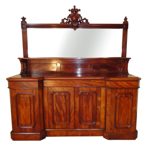 victorian mahogany mirrorback sideboard - CATEGORY: ANTIQUE SIDEBOARDS - DATED VICTORIAN